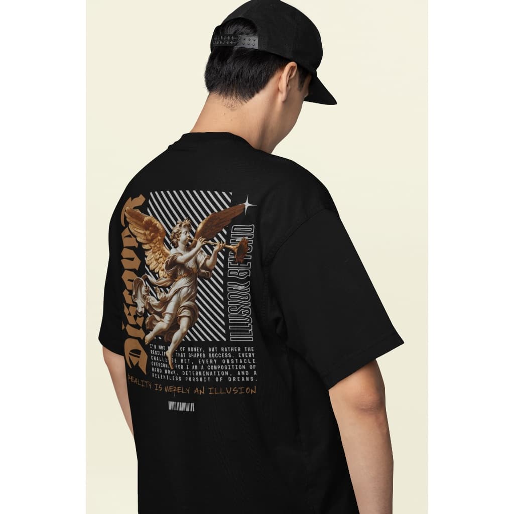 Camiseta Oversized StreetWear Discover Anjo Estampado
