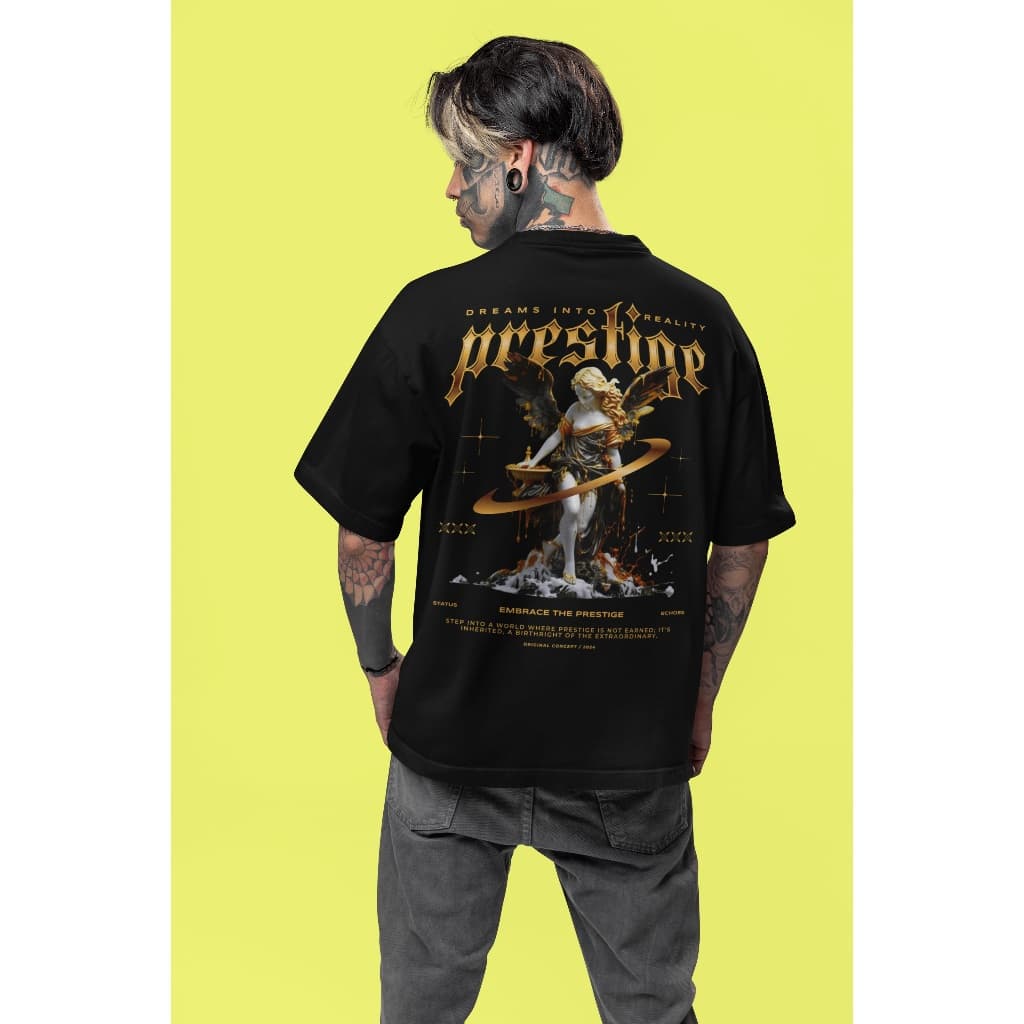 Camiseta Oversized StreetWear Prestige Dreams Estampadas