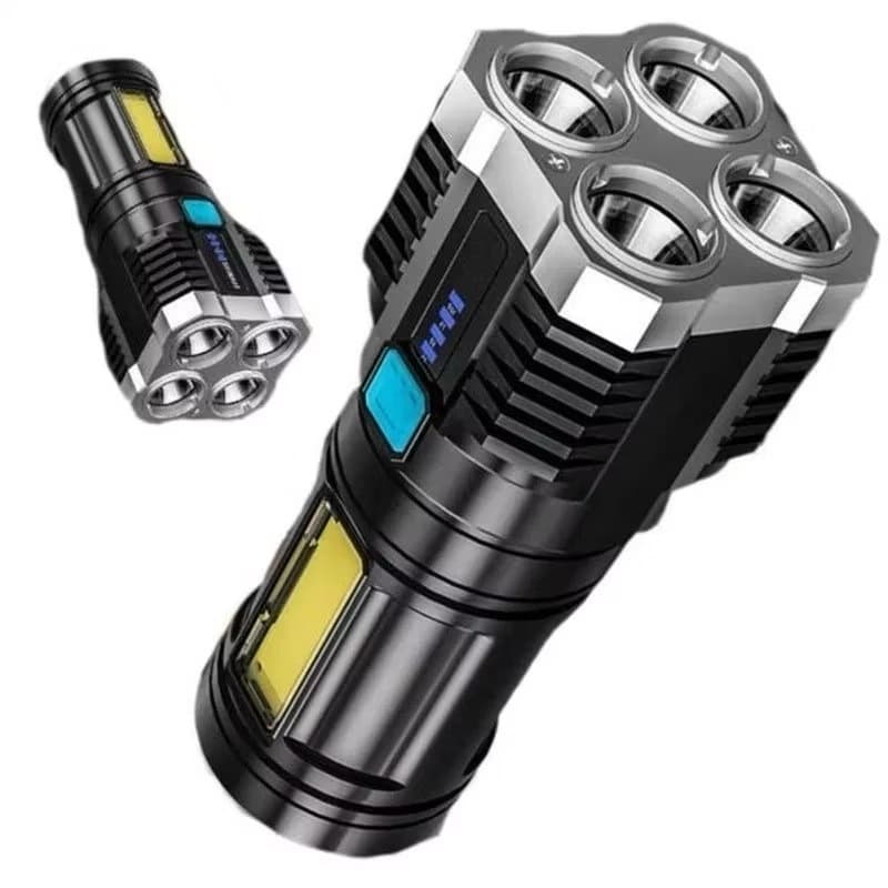 Lanterna Tática Led Recarregável Super Potente Zoom Alto Alcance Mini Holofote USB Camping Segurança