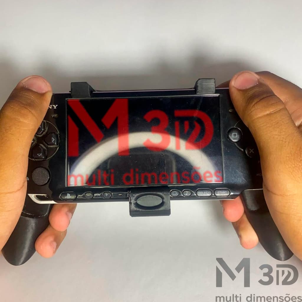 Suporte Ergonômico com Pegada Estilo Controle para PSP – Preto Fosco (Impressão 3D)