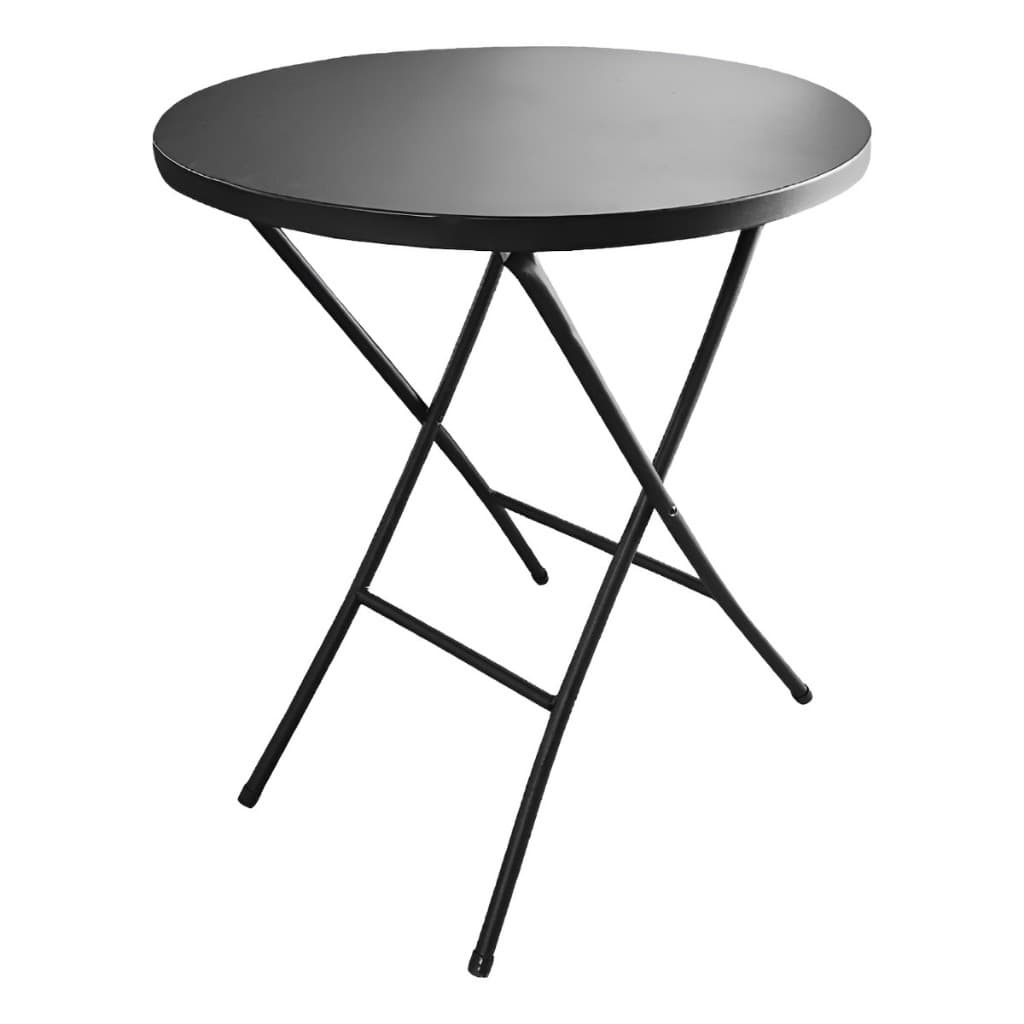 Mesa De Bar Restaurante Dobrável Aço Redonda Festa Ferro Reforçado Metal Antiferrugem