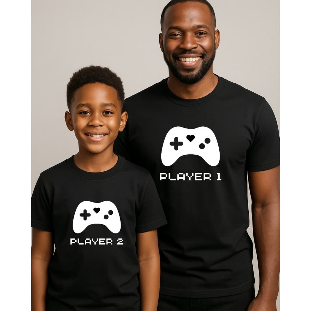 Kit 2 Blusas Pai e Filho Look Pai e Filho com Frases Divertidas - Moda Família Personalizada