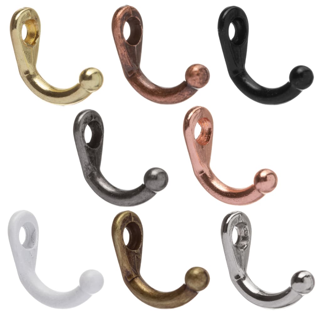 Gancho Micro Porta Chaves Metal Artesanato 5 Peças + Parafusos Pendurar Mdf