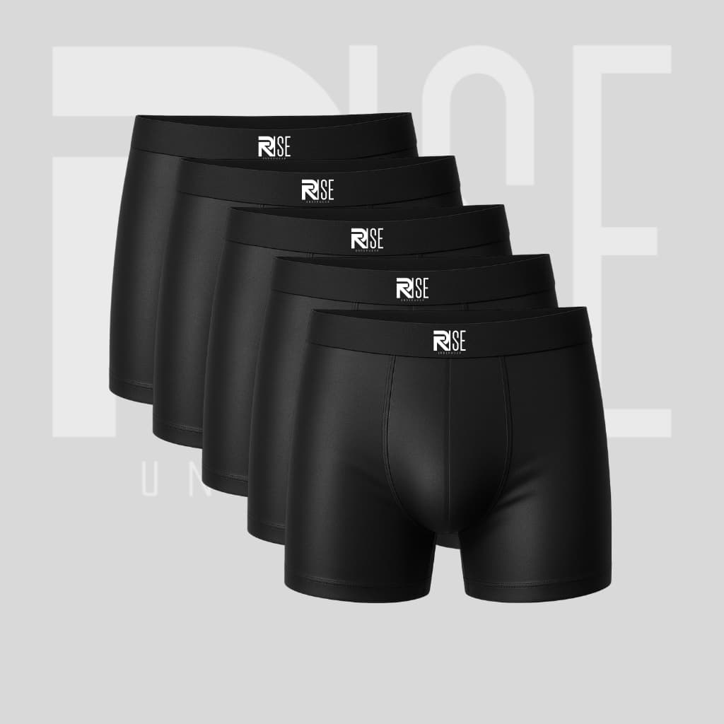 Kit 10 Cuecas BOXER PRETAS Adulto Microfibra com Forro de Algodão