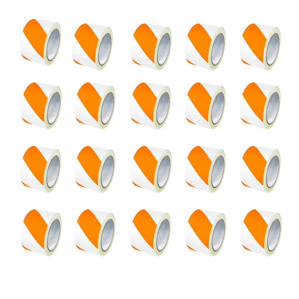 Kit 20 Fitas Zebradas 200 metros Isolação Demarcação Isolamento De Area Sinalização Laranja E Branco