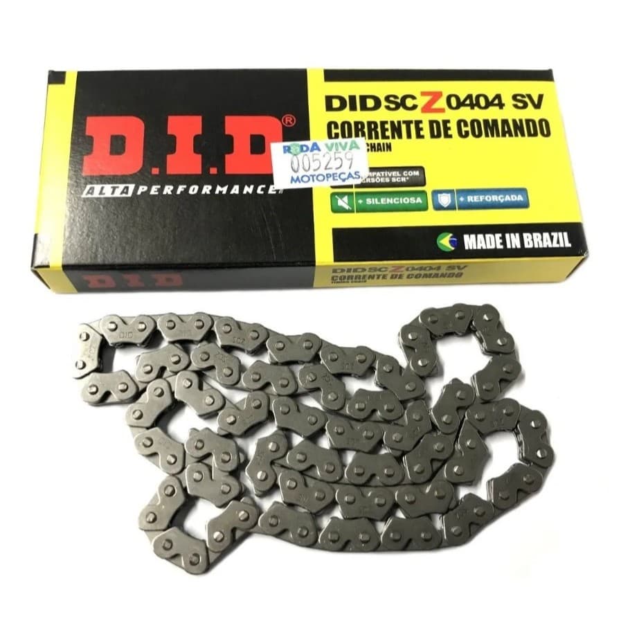 Corrente Comando Did 404sv - 90le Ybr/xtz 125 2006 Em Diante