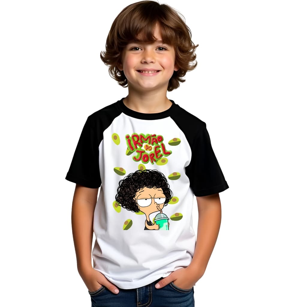 Camsieta Camisa Raglan Infantil Irmão do Jorel Pronta Entrega