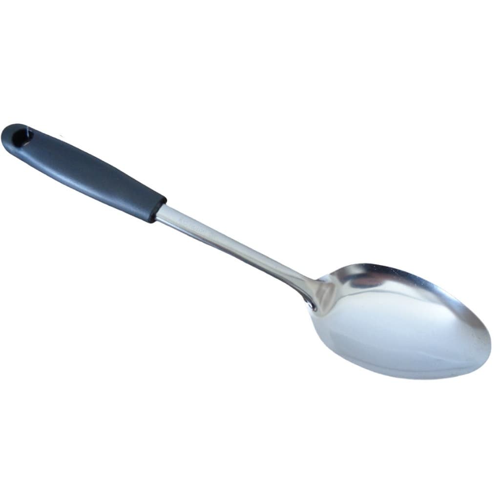 Colher Essenza De Cozinha Linha Horus Com Cabo Preto Plastico Kehome