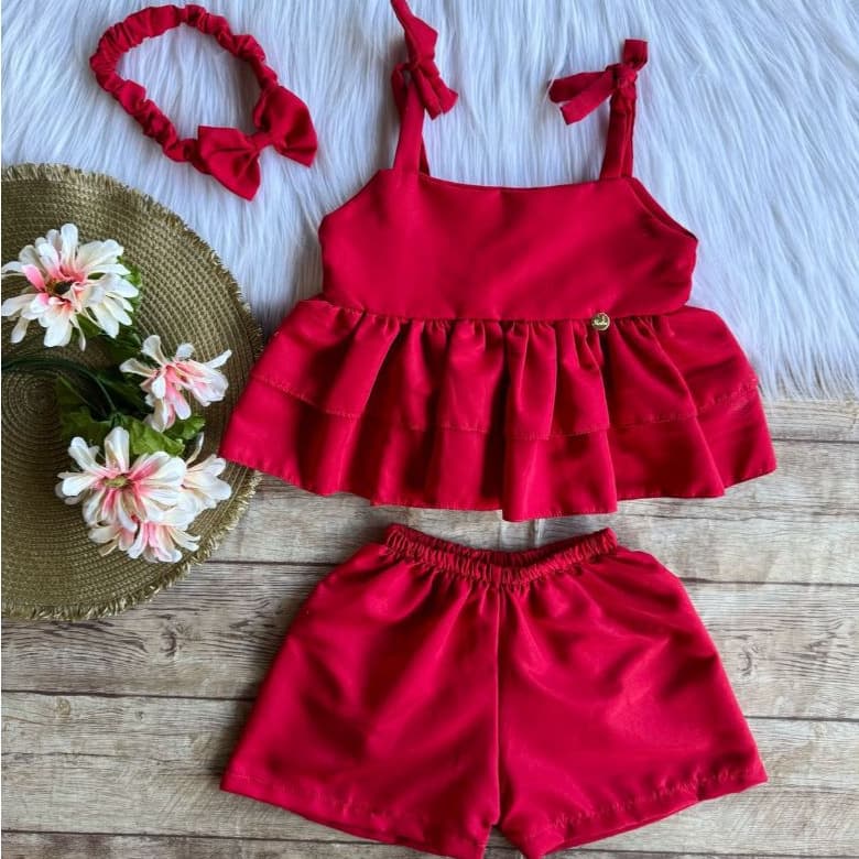 Conjunto Menina Verão 2, 3, 4 anos