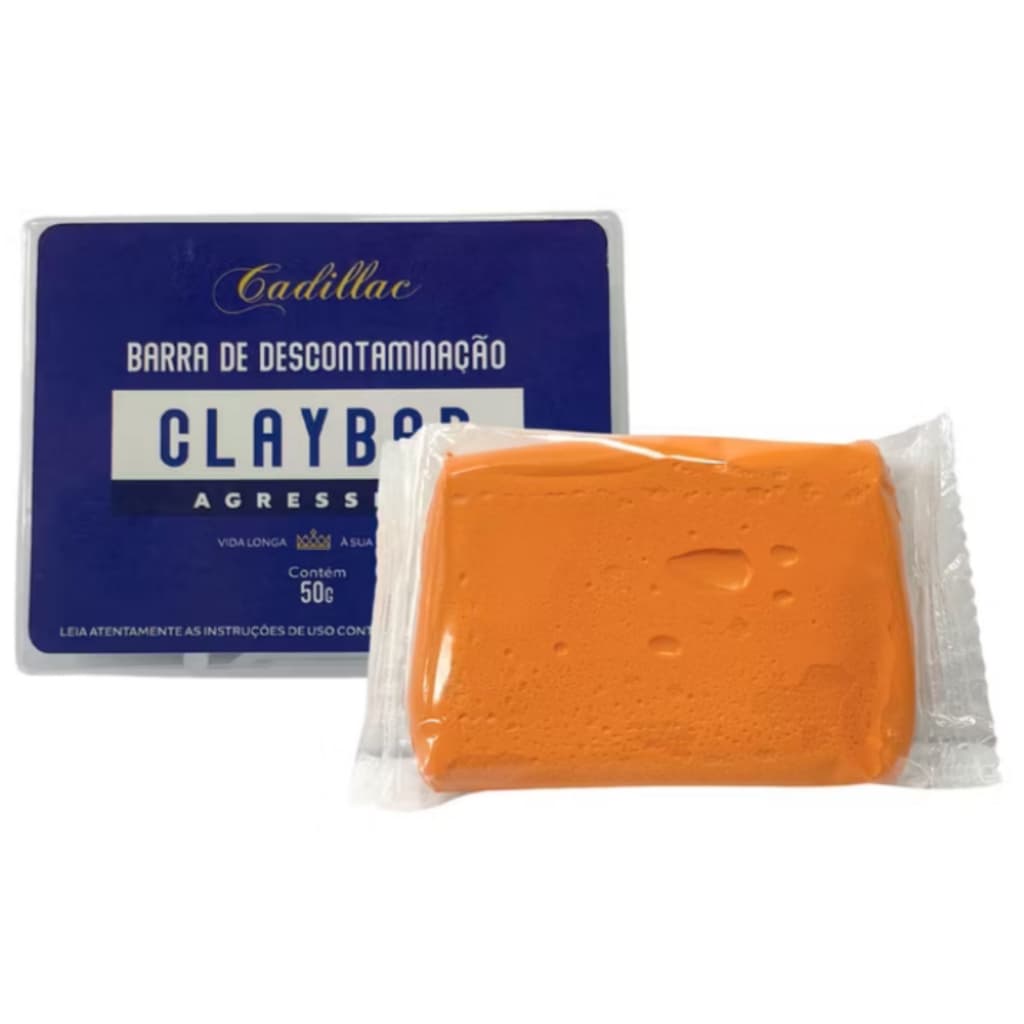 Clay Bar Agressiva 50g Cadillac Barra P/ Descontaminação de Pintura Automotiva