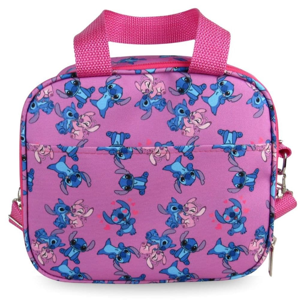 Lancheira Escolar Infantil Stitch Rosa Mantém o Lanche Fresquinho