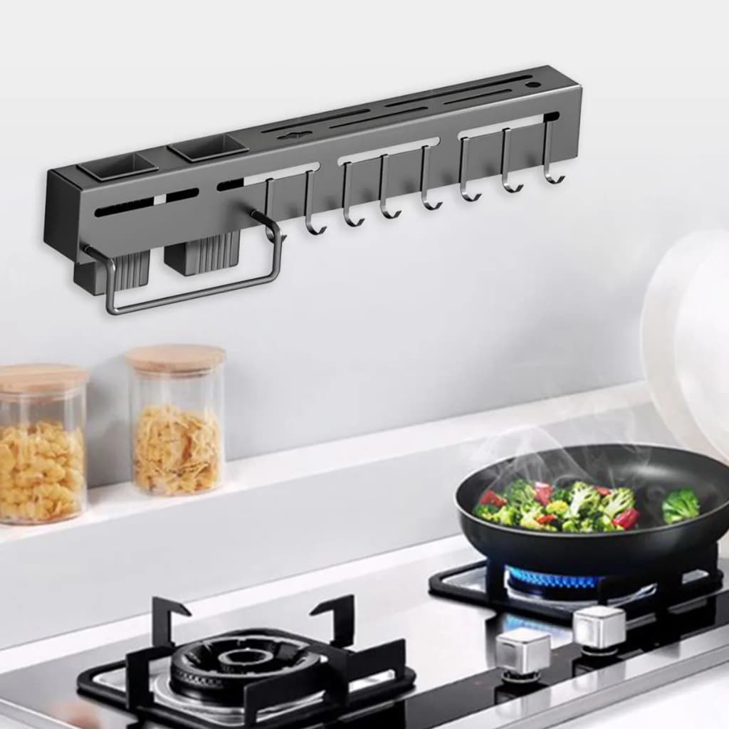 Suporte Para Armazenamento De Facas Ganchos Talheres Utensilios De Cozinha De Ferro
