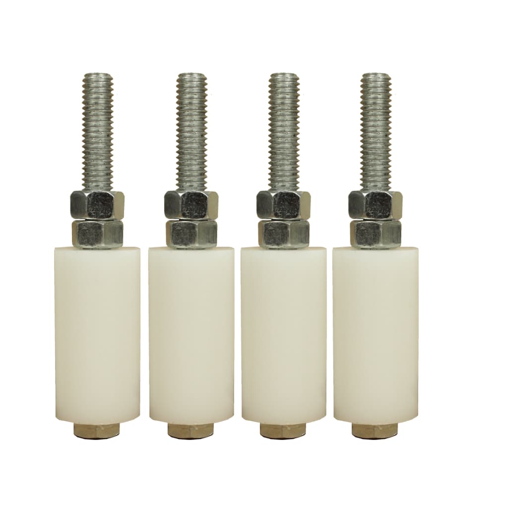 4 Rolete Guia Para Portão De Correr 50x20mm