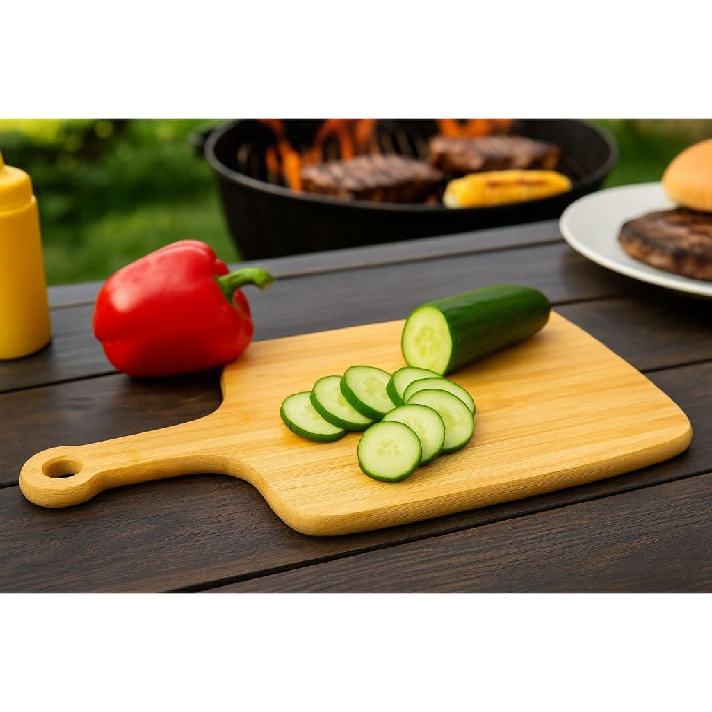 Tábua De 100% bambu Grande para Carne Legumes fruta Ecológico Bambu Com Alça