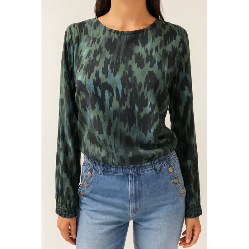 Blusa feminina elegante - manga longa -moda feminina - camisa manga longa