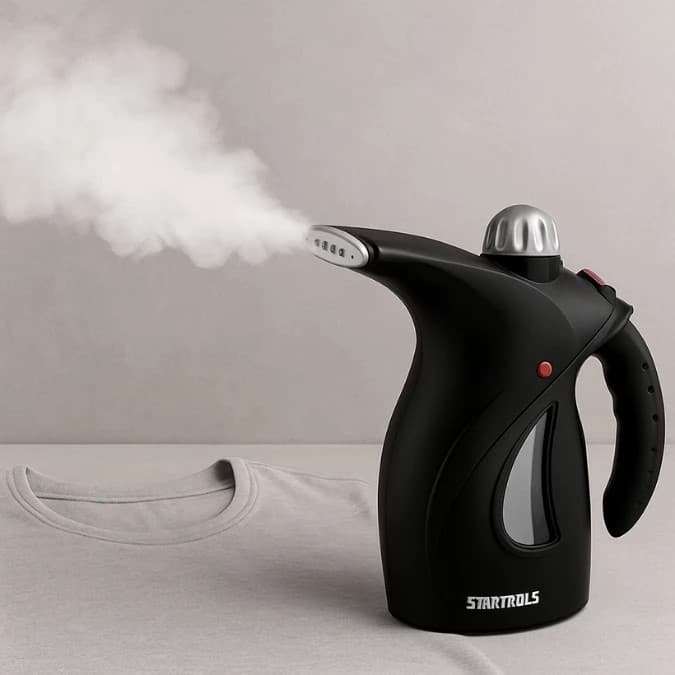 Passadeira A Vapor Portátil Desamassa Roupa Rápido Compacta Prática Leve 127V 800W Preta