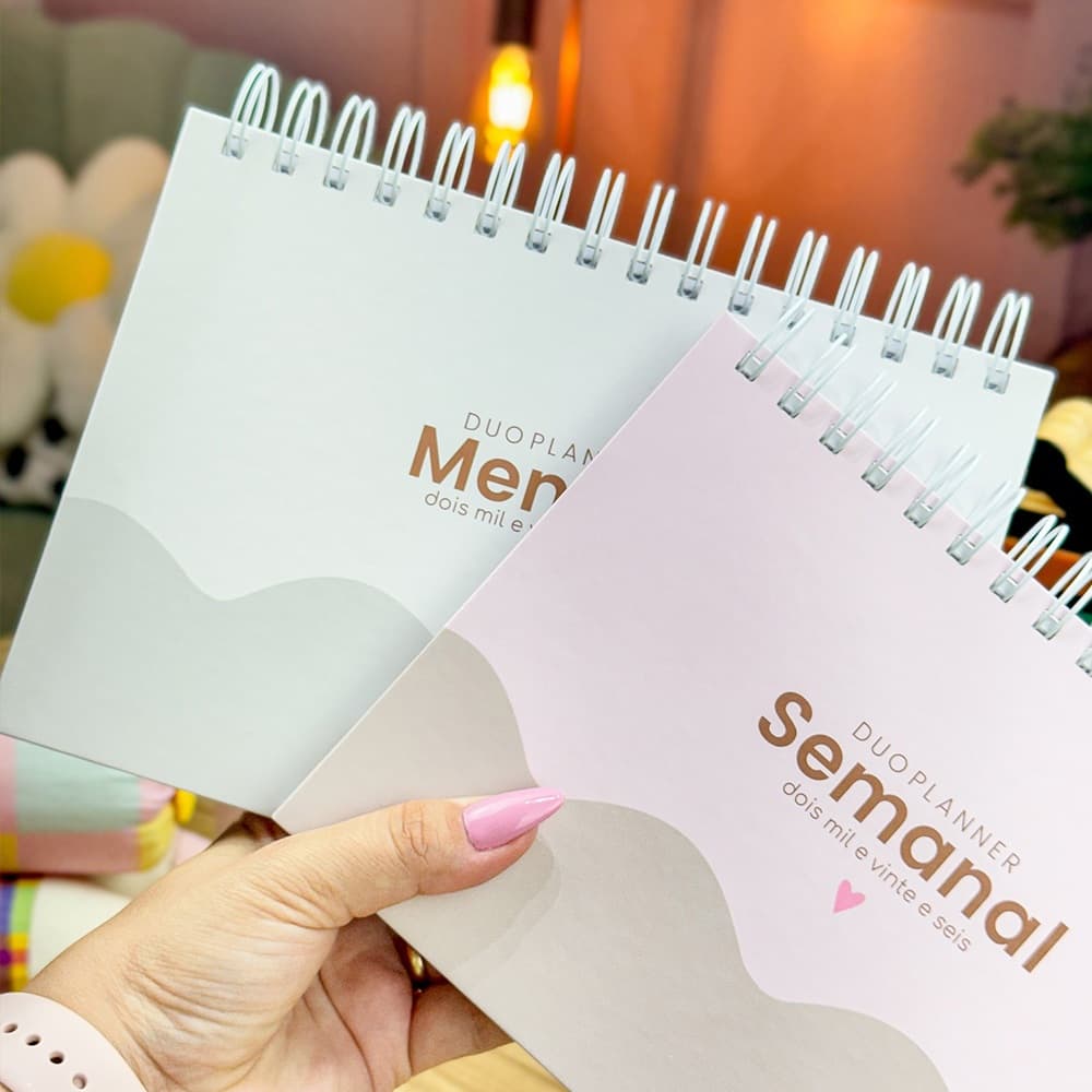 Kit DuoPlanner 2026 – Semanal + Mensal - 2 Planners 2026