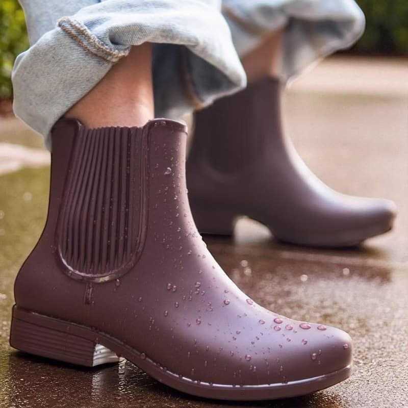 GALOCHA ADULTA FEMININA DE SALTO CANO BAIXO IMPERMEÁVEL PVC REF.19