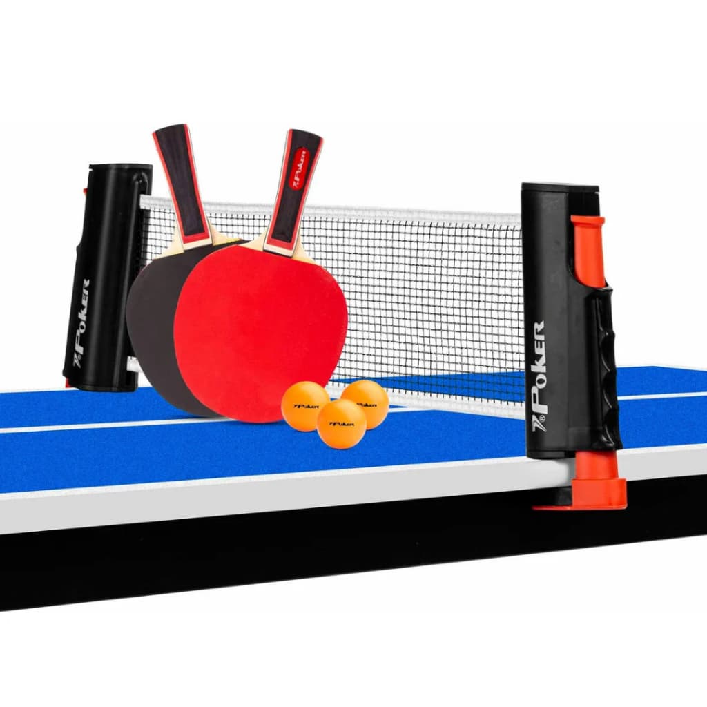 Kit Ping Pong Poker Pro 2 Raquete Rede Retrátil 3 Bolas