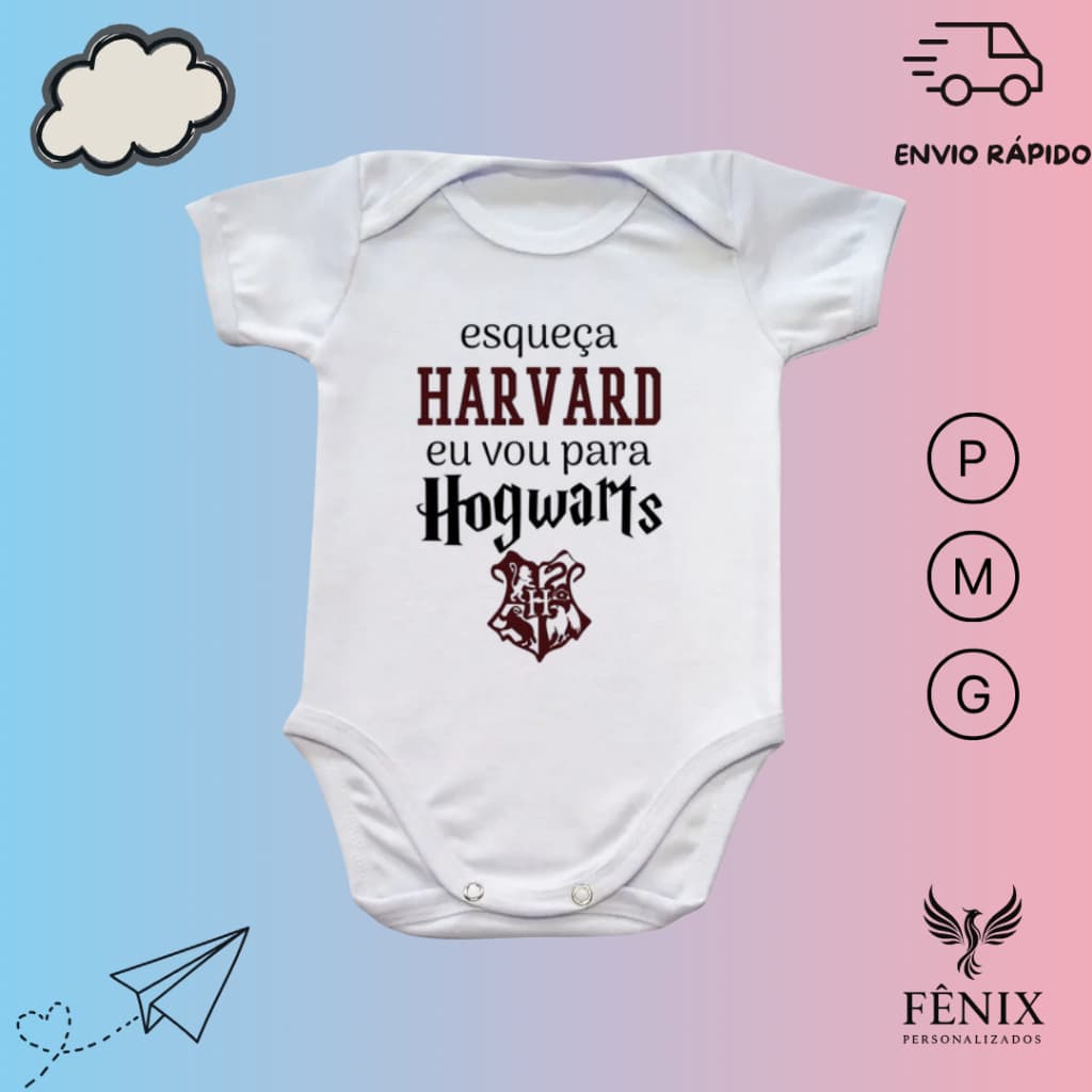 Body De Bebê Personalizado Frases Criativo Infantil Branco Harry Potter Hogwarts Filmes