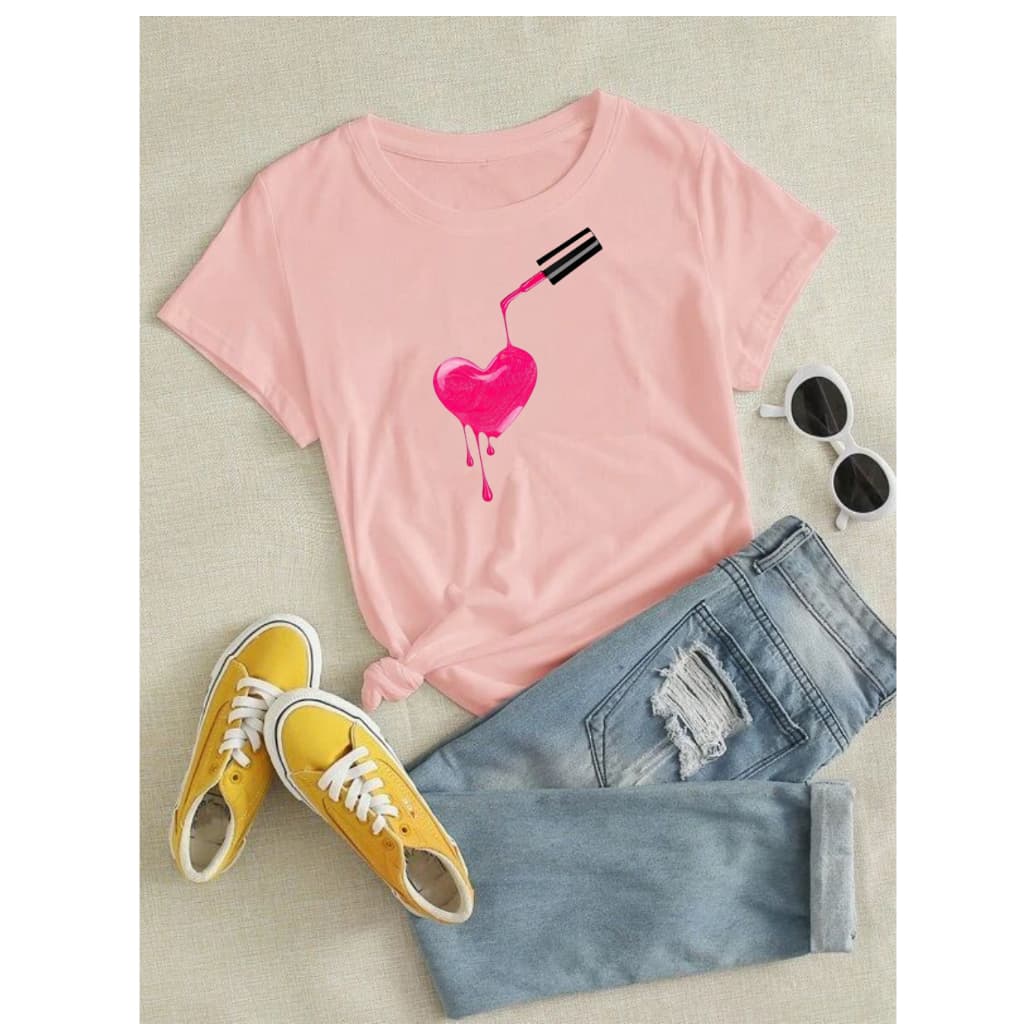 Camiseta Nail Design Feminina Unissex Estampa Criativa Algodão Moda Unhas Fashion - Uniforme Profissão