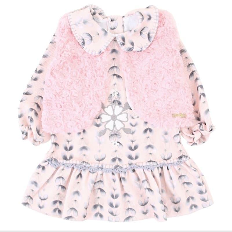 Vestido bebê tamanho M, acompanha o colete