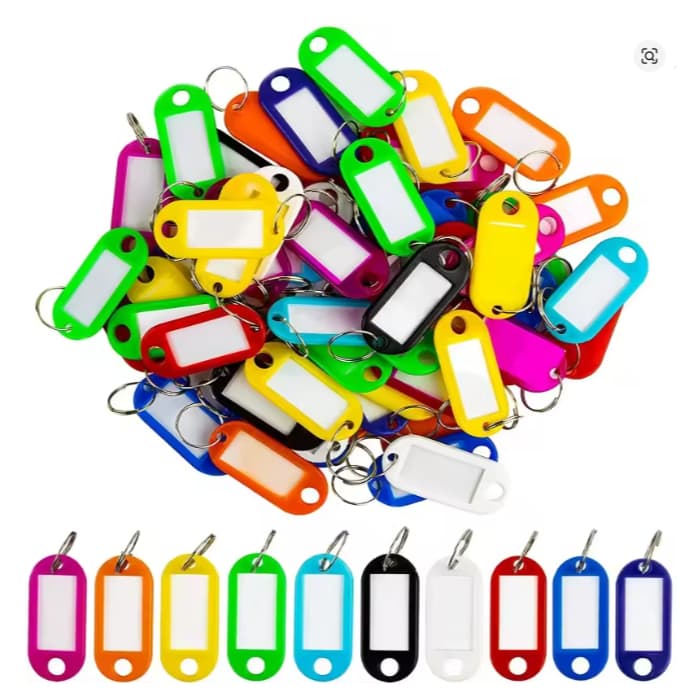 Kit 20/40/60/80/90Chaveiro Organizador Identificador De Chaves ARREDONDADO