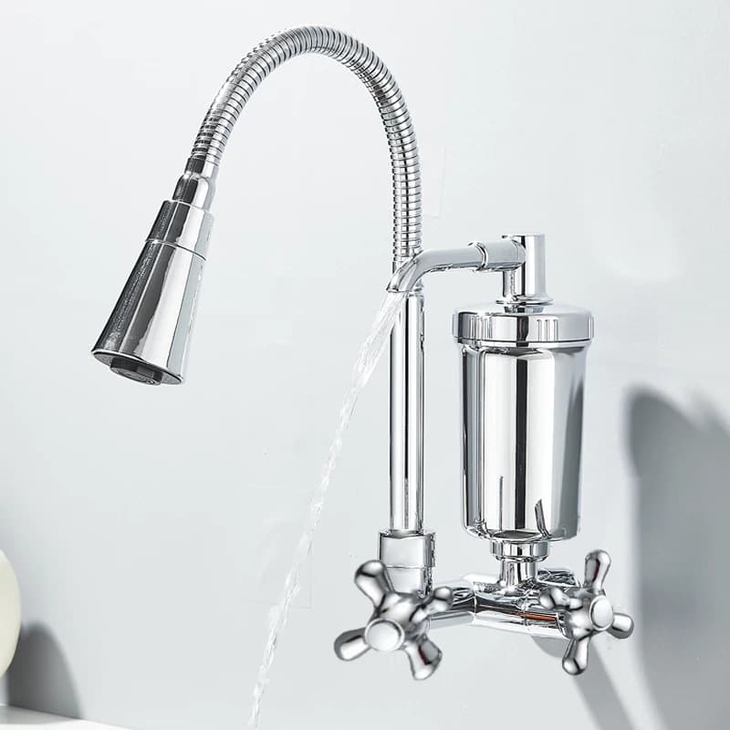 Torneira Gourmet Com Filtro Slim para Cozinha Cromado de PAREDE Mesa Pia Bancada
