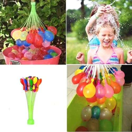 Kit Com 222 Balões D´água Guerrinha De Bexigas Water Balloon Cor Colorido Liso