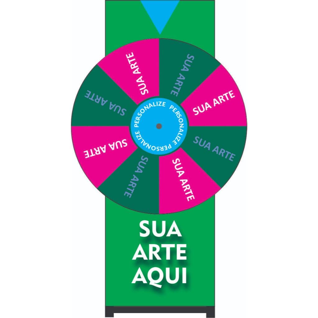 Roleta de Prêmios 70x40cm Personalizada sua Arte Promoção Comércio Loja Premiação