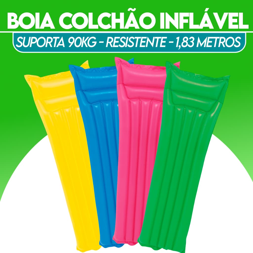 Boia Colchão Bronzeador Inflável 1,83m Piscina Praia Mor