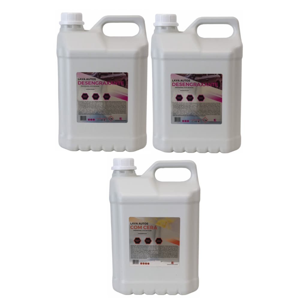 KIT 15L LAVAGEM ROTATIVA LAVA RÁPIDO AUTOMOTIVO SHAMPOO COM CERA DE CARNAUBA + DESENGRAXANTE SOLUPAN