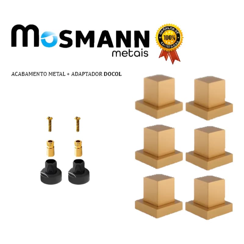Kit 06 Acabamento Luxo 100% Metal Deca + Adaptador Docol Para Chuveiro ou Geral.