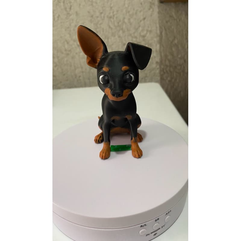 Decoração De 10cm-Decoração Bonecos de Enfeite para sala-pinscher-pet-Pincher Pet-presente criativo-Enfeite cachorro