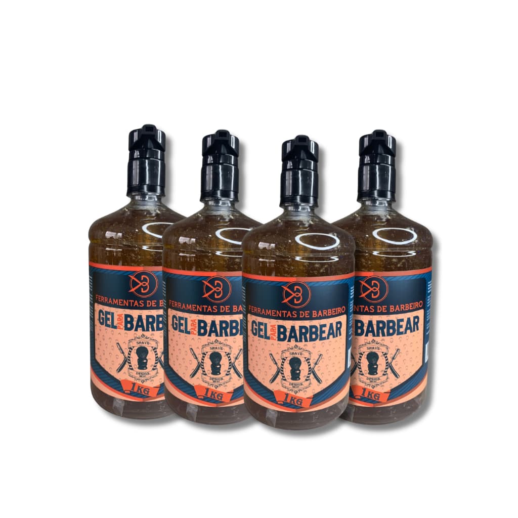 Gel de barbear shave de 1kg, Kit com 4 und gel de barbear para fazer barba