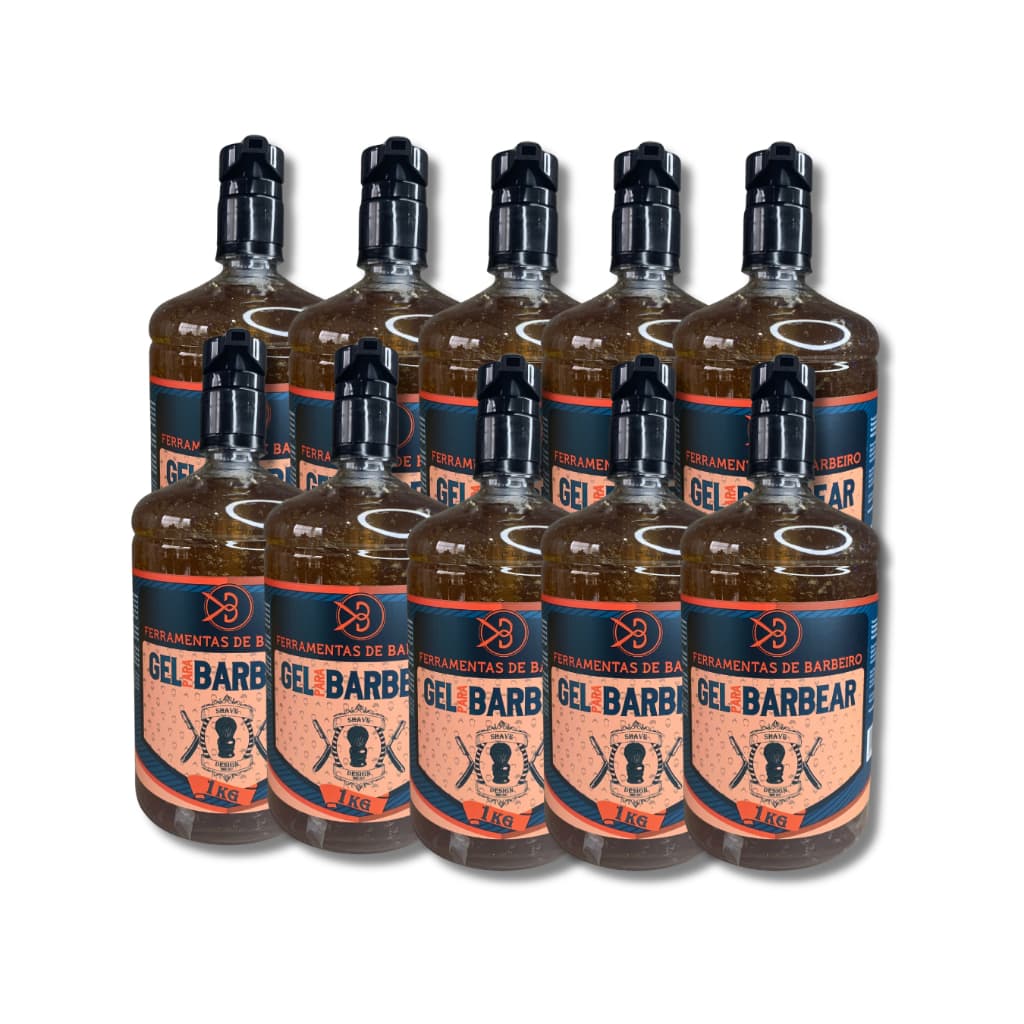 Gel de barbear shave de 1kg, Kit com 10 und gel de barbear para fazer barba