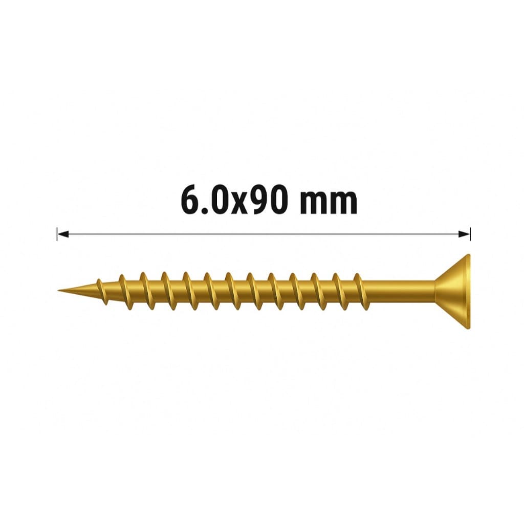 Parafuso Chip 6,0X90 Philips Para Madeira - 50, 100 Peças