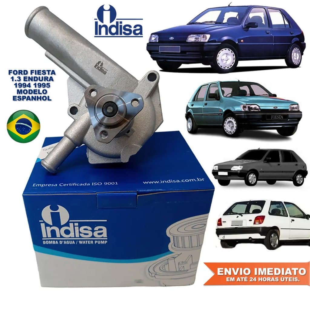 Bomba Agua Ford Fiesta Importado Espanhol 1994 1995 Endura 1.3 Original INDISA Novo com NF Garantia