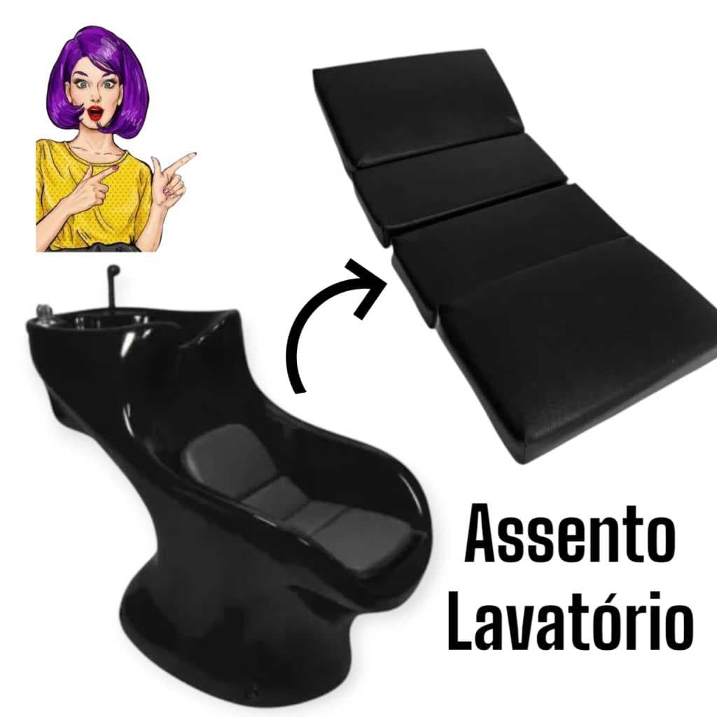 Estofado Para Lavatório Modelo Italiano Assento Encosto Novo almofada