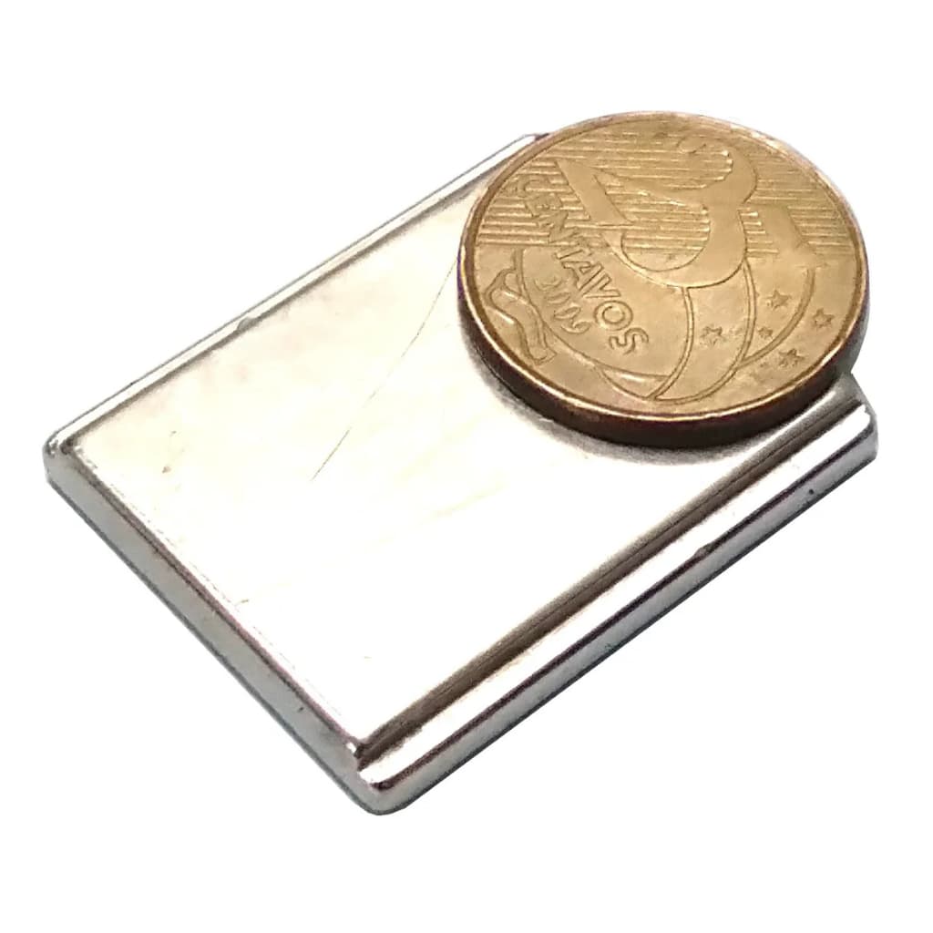 5 Imã Neodímio Bloco Super Forte Trava Tudo 38x32x5 Mm  Ima
