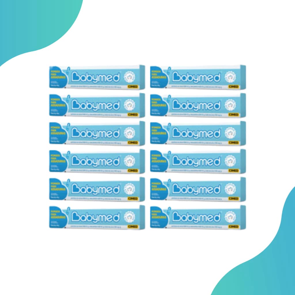 Kit 12x Pomada Para Assadura Babymed Azul 45g Cimed