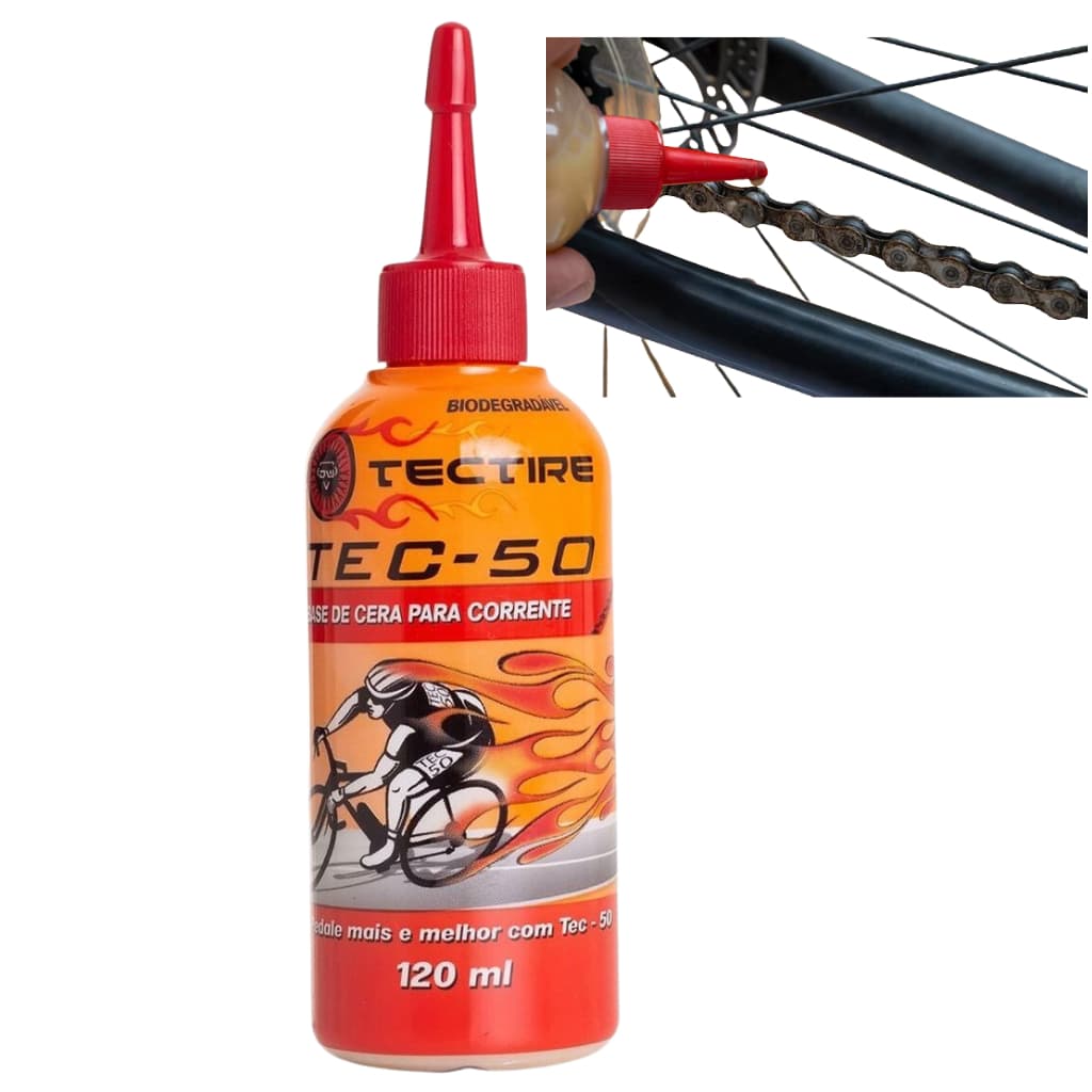 Cera Lubrificante Tectire Tec-50 Corrente Óleo Bike 120ml