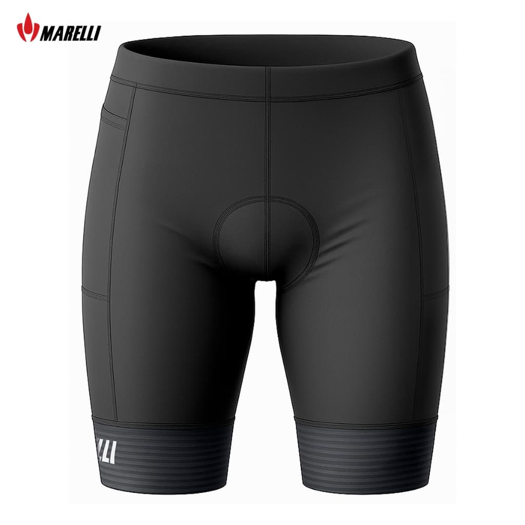 Bermuda Ciclismo Elite Black Marelli Forro Absorção Impacto