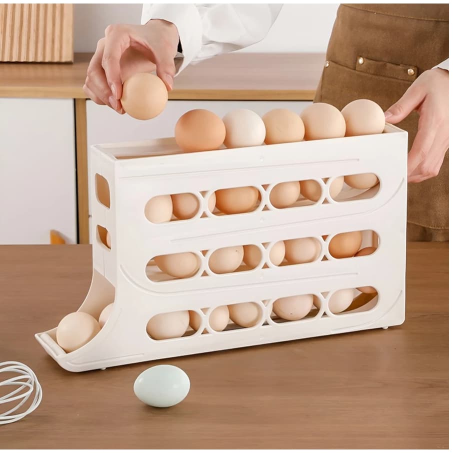 Porta Ovos Organizador Bandeja Geladeira Dispenser 4 Andare 30 Ovos
