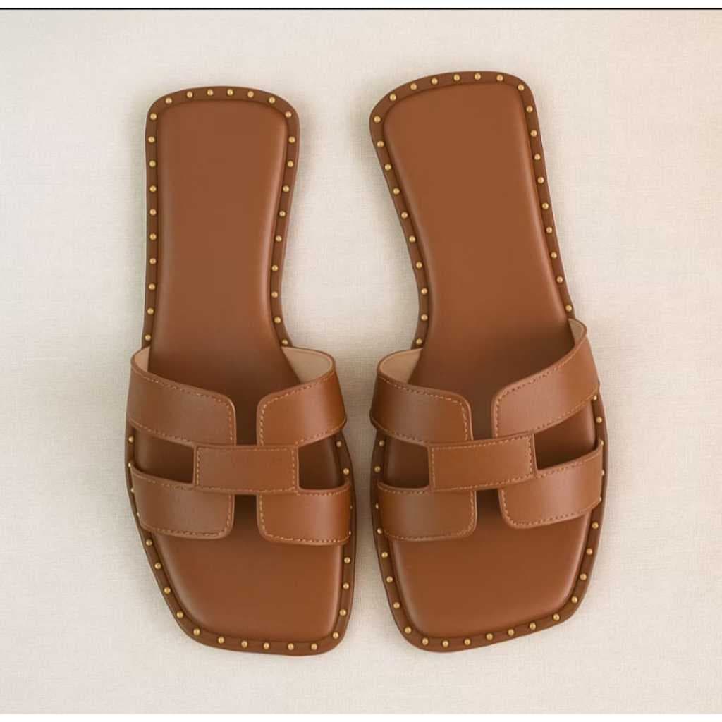 Rasteirinha Feminina Slide Casual Conforto Chinelo Flat Moda Verão 2025