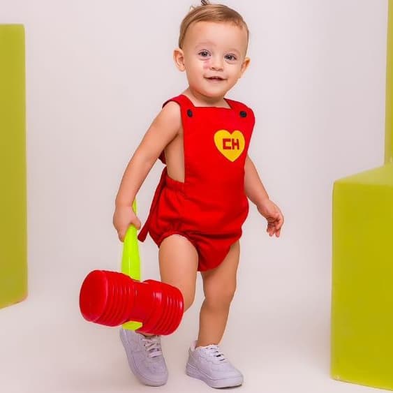 Jardineira Infantil Masculina Vários Personagens Roupa Temática Bebê