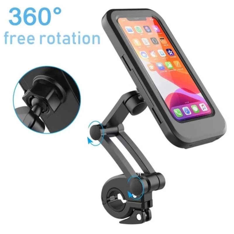 Suporte Celular Moto Bike á Prova D'água Articulado 360° Graus Com Travas Resistente Case Para Moto Bicicleta Universal