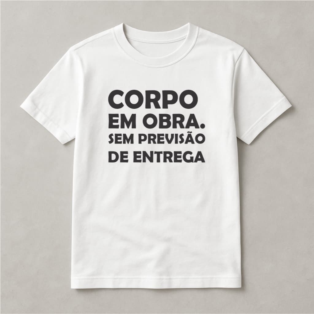Blusa Camisa Academia Corpo Em Obra  Unissex  Ótimo Acabamento E Durabilidade Anti-pilling 100% Poliéster Plus Promoção