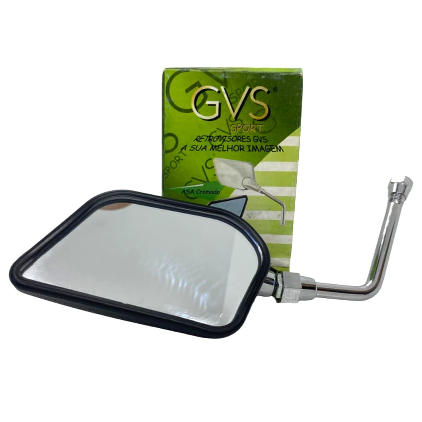 Retrovisor Asa Honda Lente Prata Haste Cromada DIREITO e ESQUERDO GVS 1402DA-1701DA