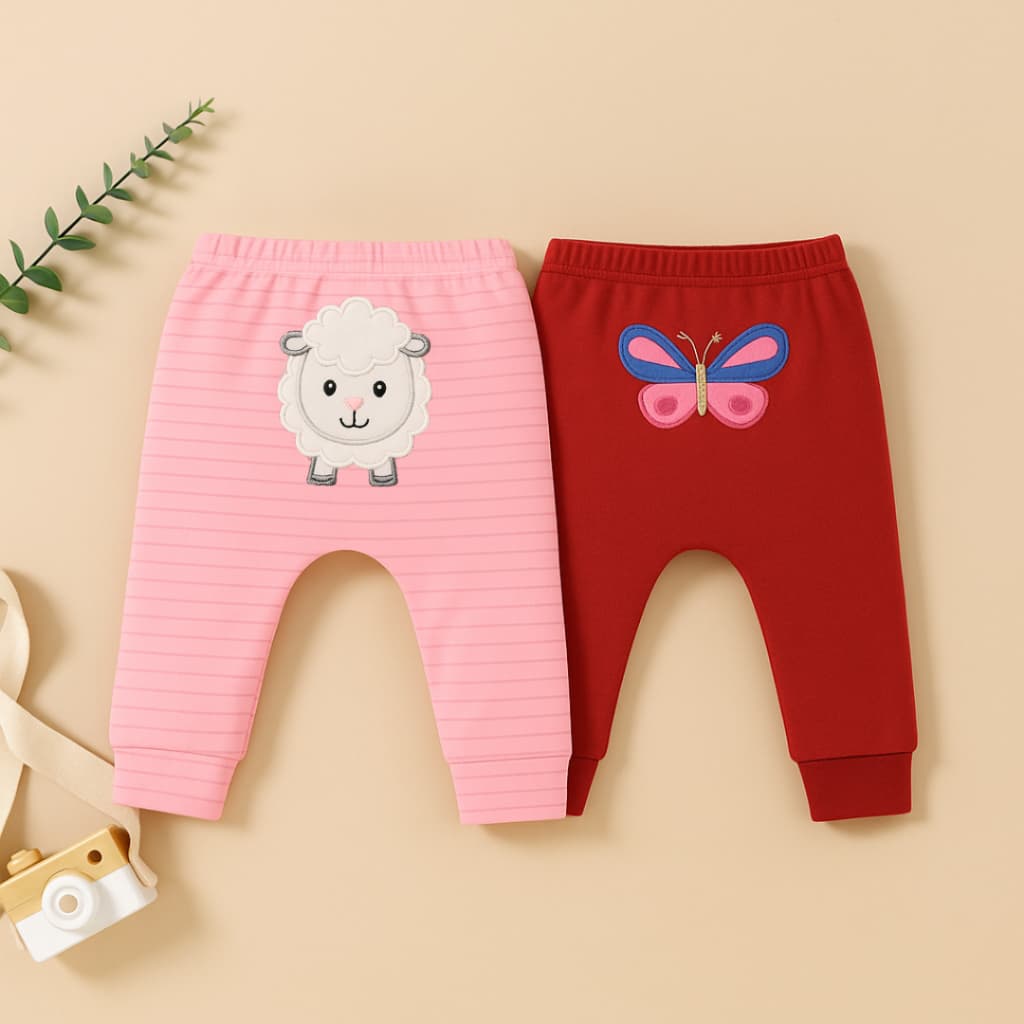 Kit 2 Mijao Bebe Menina Bordado 100% Algodao Macio e Confortavel
